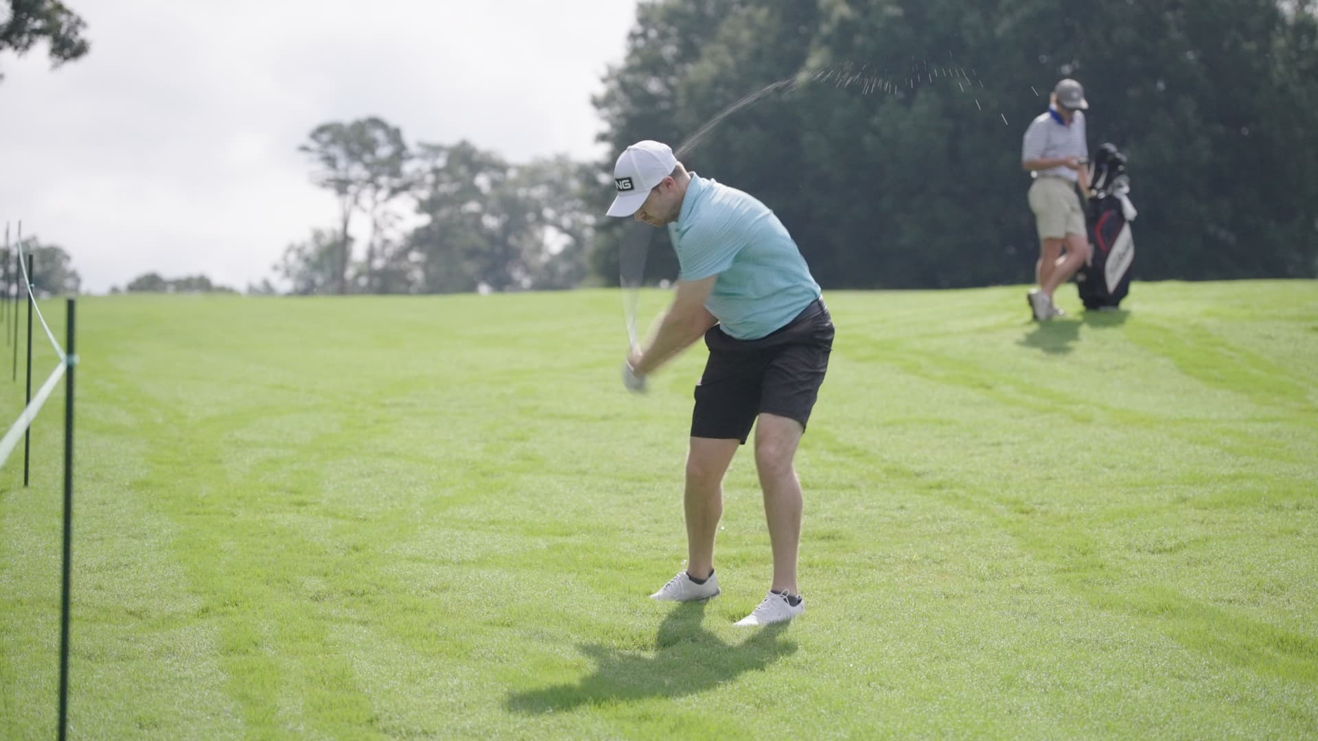 Raw ungraded golf footage before editing